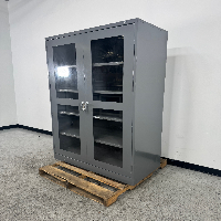 Uline Double Door Glass Cabinet image 0